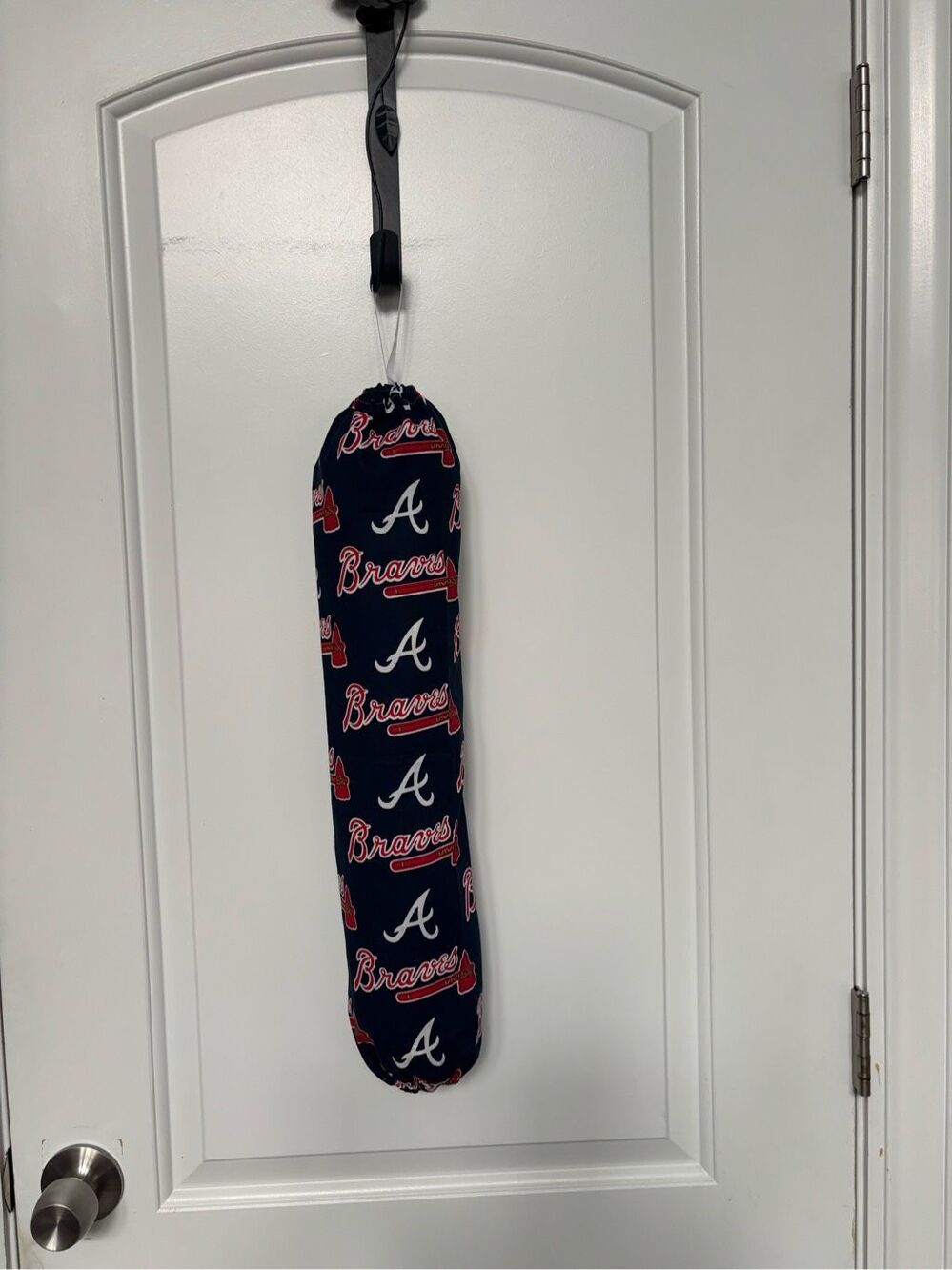 Handmade Plastic Bag Holder- Braves